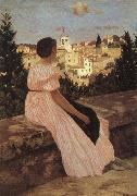Frederic Bazille The Pink Dress oil painting artist